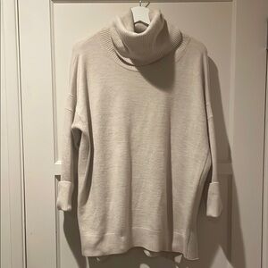 French Connection Cream Turtleneck Oversized Sweater
